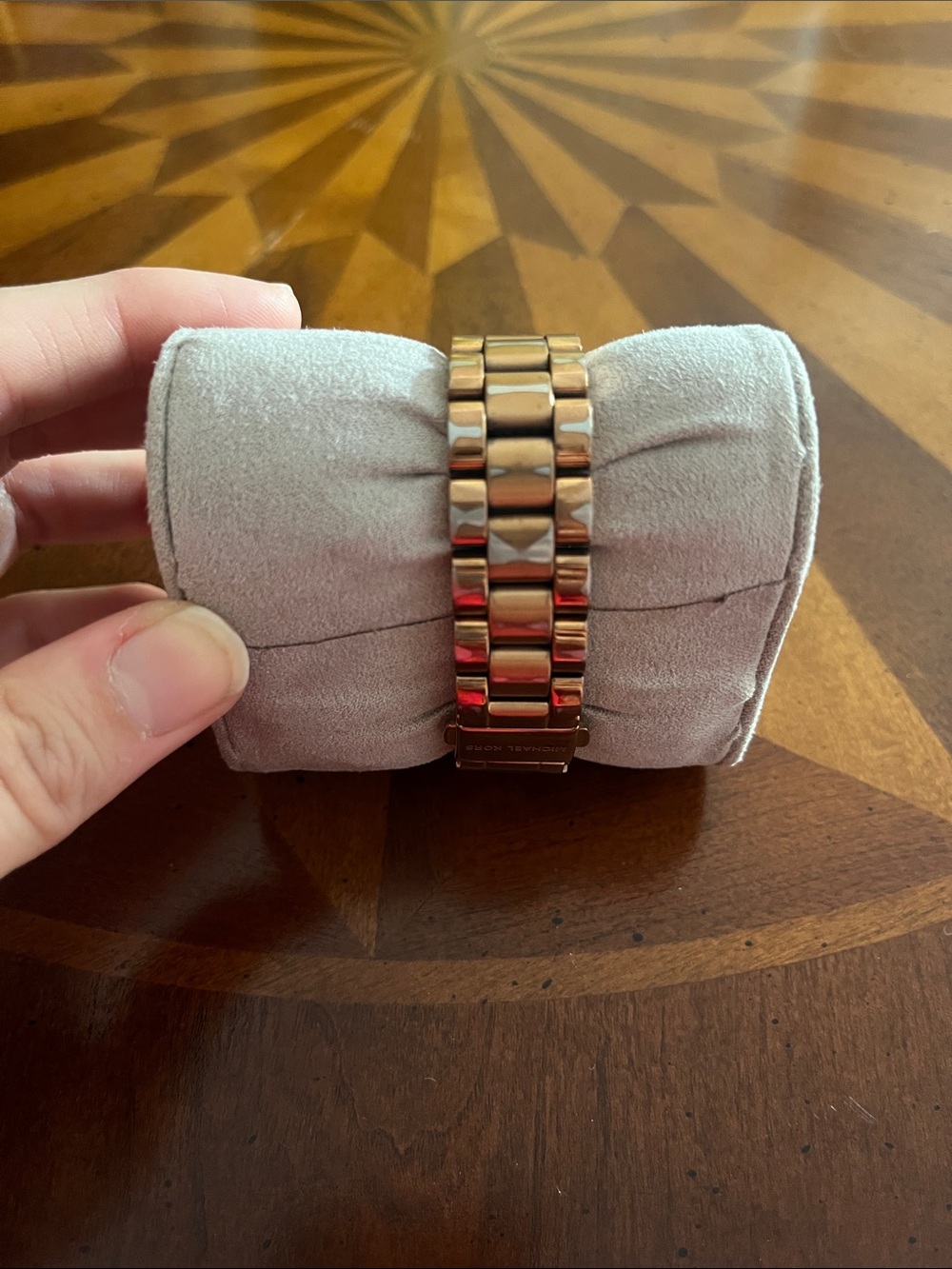 Michael Kors Rose Gold MK Logo Bracelet Watch - Picture 6 of 8